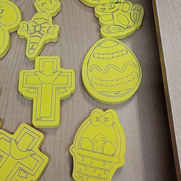 Lot Of 14 Chunky Foam Stamps For Arts And Crafts Painting. Easter - Picture 8 of 10